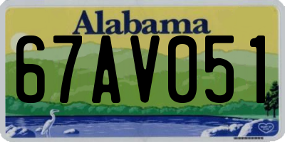 AL license plate 67AV051
