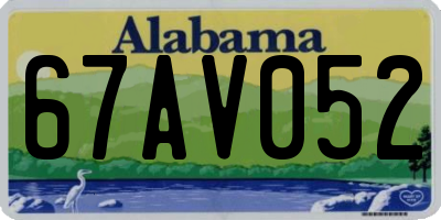 AL license plate 67AV052