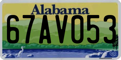 AL license plate 67AV053