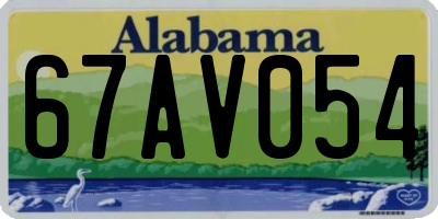 AL license plate 67AV054