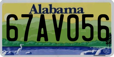 AL license plate 67AV056