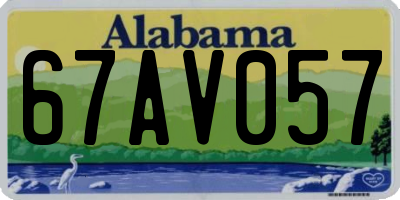 AL license plate 67AV057
