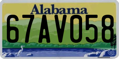 AL license plate 67AV058