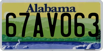 AL license plate 67AV063