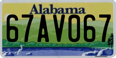 AL license plate 67AV067