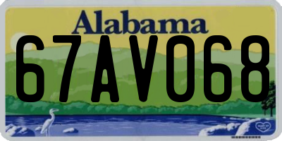 AL license plate 67AV068