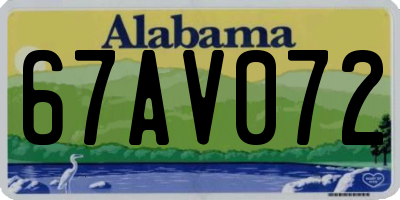 AL license plate 67AV072