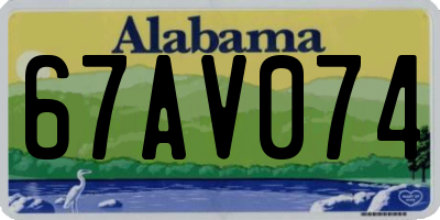 AL license plate 67AV074
