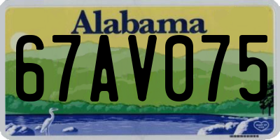 AL license plate 67AV075