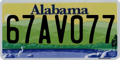 AL license plate 67AV077