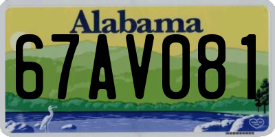 AL license plate 67AV081