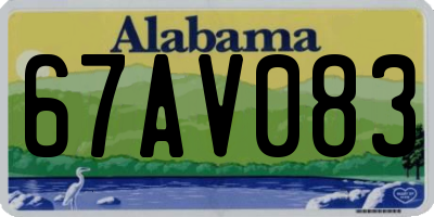 AL license plate 67AV083