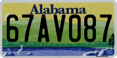 AL license plate 67AV087