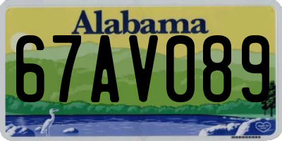 AL license plate 67AV089