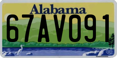 AL license plate 67AV091