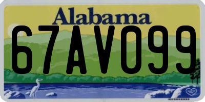 AL license plate 67AV099