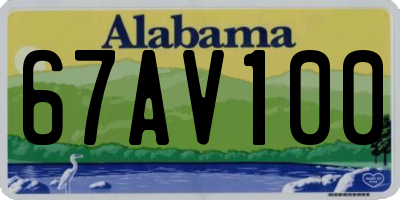 AL license plate 67AV100
