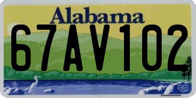 AL license plate 67AV102
