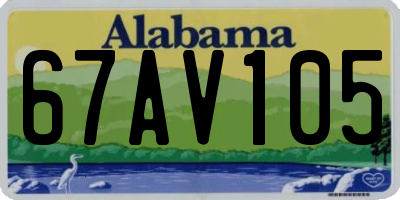 AL license plate 67AV105