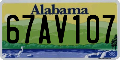AL license plate 67AV107