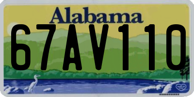 AL license plate 67AV110