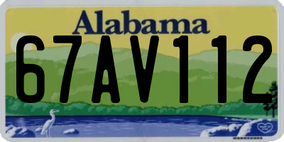 AL license plate 67AV112