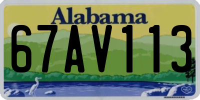 AL license plate 67AV113