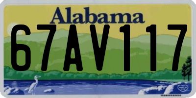 AL license plate 67AV117