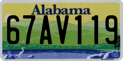 AL license plate 67AV119