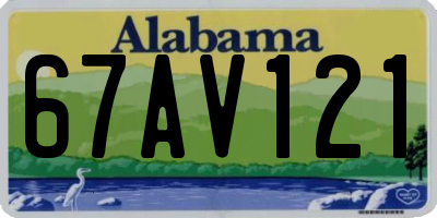 AL license plate 67AV121