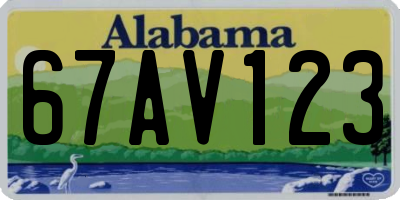 AL license plate 67AV123