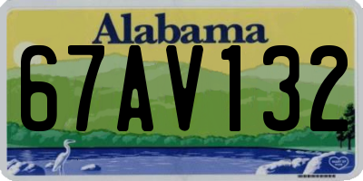 AL license plate 67AV132