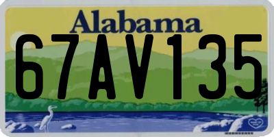 AL license plate 67AV135