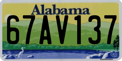 AL license plate 67AV137