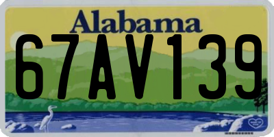 AL license plate 67AV139
