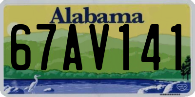 AL license plate 67AV141