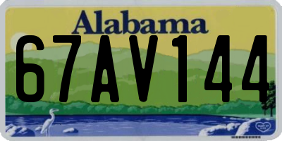 AL license plate 67AV144