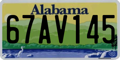 AL license plate 67AV145