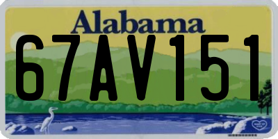 AL license plate 67AV151