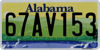 AL license plate 67AV153
