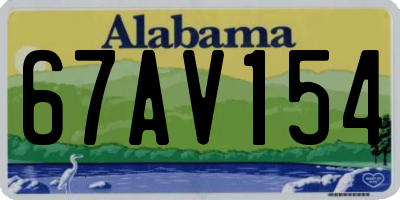AL license plate 67AV154