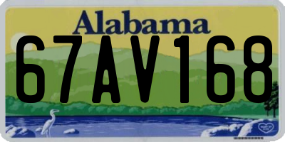 AL license plate 67AV168