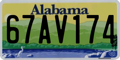 AL license plate 67AV174