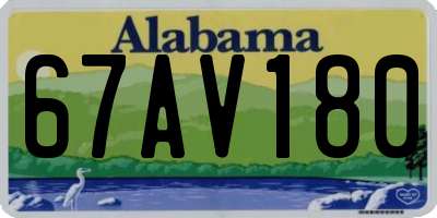 AL license plate 67AV180