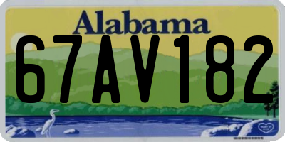AL license plate 67AV182