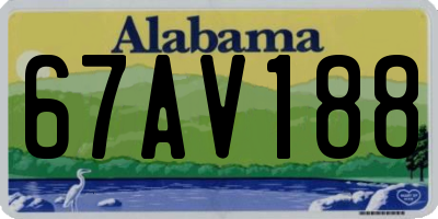 AL license plate 67AV188