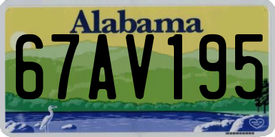 AL license plate 67AV195