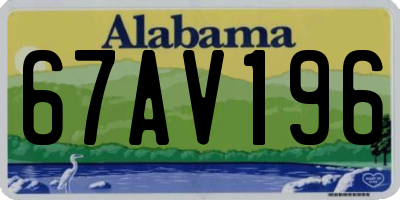 AL license plate 67AV196