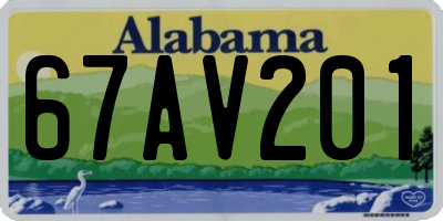 AL license plate 67AV201