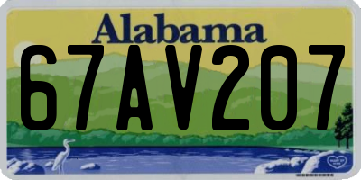AL license plate 67AV207